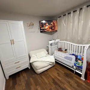 Metal Wardrobe Closet with 2 Doors & 2 Drawers, 71"" Tall Armoire Wardrobe Closet with Hanging Rods and Adjustable Shelf, Steel Wardrobe Storage Cabinet for Bedroom, Large mothersdaygift