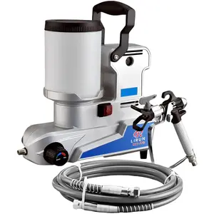 Airless Paint Sprayer with 2.5 L/Min High Flow, 0.5 Gallon Tank, 3 Adjustable Speeds, Durable Construction, 16 ft Hose, Includes 11-Piece Accessory Kit