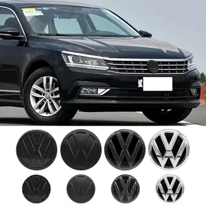 2Pcs/Set Car Front Grill Emblem Rear Trunk Badge Logo Lid Covers Decoration Auto Accessories For For Volkswagen VW PASSAT B6 B7 ﻿2011-2015 B8 2016-2018