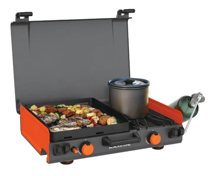 Blackstone Adventure Ready 12"x14" Propane Camping Griddle with Side Burner