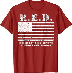 RED Support Our Troops Wear Red On Friday Military Tshirt - Folusoal Shop 87B07PLXSH7P