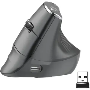 Dual Mode  , Rechargeable  Vertical Ergo   5 Adjustable DPI, Silent 2.4GHz Optical   for Compatible with Laptop, PC(Right Hand)