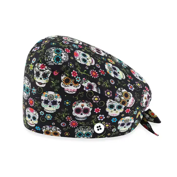 Medical Scrub Hair Bonnet - Breathable Cotton Skull Cap with Secure Fit for Medical Staff, Machine Washable for Surgical, Hospital Environments