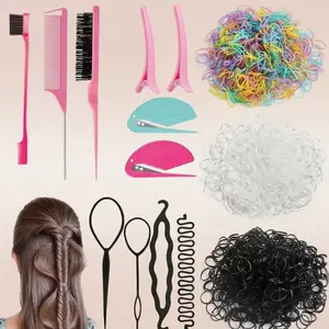 Girls' Hair Braiding Kit, Includes Weaving Tools Comb Clips, Durable Easy-To-Use Accessories, Perfect for Girls Hairstyles, Hair Styling Tools