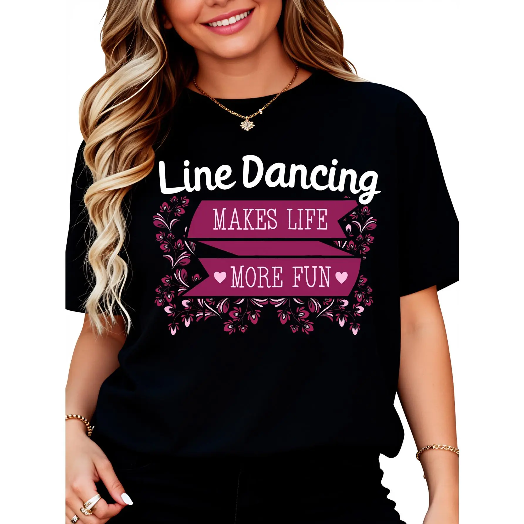 100% Cotton Line Dancing Performer Choreographed Group Dance Teacher T-Shirt