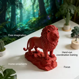 Jungle Lion Creative Model Ornament, Animal Design, 2026 New Size Home Decor Gift, Unique Decorative Piece for Friends & Loved Ones