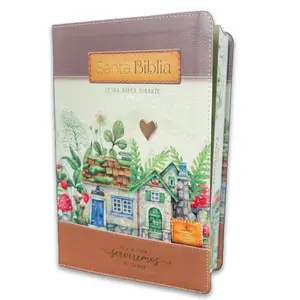 Bible in Spanish 19 Point Super Giant Font Reina Valera 1960 Imitation Leather Brown and Message on Index