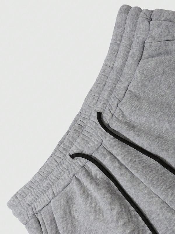 Retro Oversized Star Pattern Flared Sports Pants, Heavyweight Contrast Color Wide-Leg Joggers for Festivals & Street Fashion, Comfortable Loose-Fit Athletic Trousers