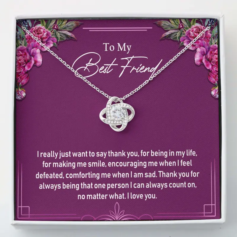 Best Friend Necklace, Bestfriend Necklace To My Best Friend “ Love Knots, Friendship necklace, matching sets, BFF gifts, meaningful jewelry, best friend forever