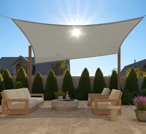 Gorilla Grip Heavy Duty Sun Shade, UV Protection Fade Tear and Rust Resistant Rectangle Sunshade Canopy, Curved Edges Blocks Sunlight, Breathable Sail, Outdoor Patio, Lawn Garden
