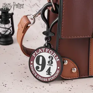 PC Harry Potter Officially Licensed 9 3/4 Platform Soft Touch Bag Clip Keychain with Cute Keyring Design for Stocking Stuffers Bag Hanging Souvenir Gifts Family Friends Fans Anniversary Birthday