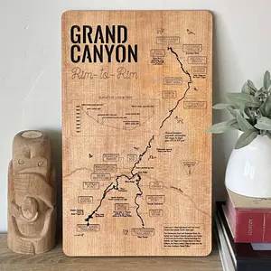 Rim to Rim Trail Tracker Sign | Grand Canyon Hiking