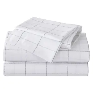 Eddie Bauer Northern Plaid Grey Queen Sheet Set