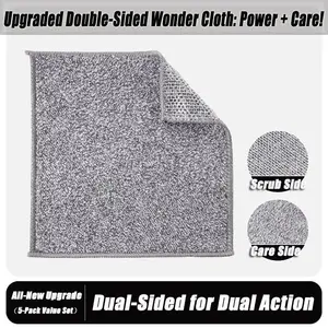 2025 Upgrade Scratch-Free Dual-Surface Dishcloths Set Stainless Steel Mesh & Microfiber Reusable Washable All-Purpose Purpose