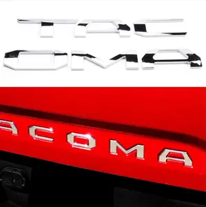 1pcs Car Stickers TACOMA Letters Logo for Toyota Tacoma Sticker Rear Trunk Bumper Back Door Badge Styling Accessories