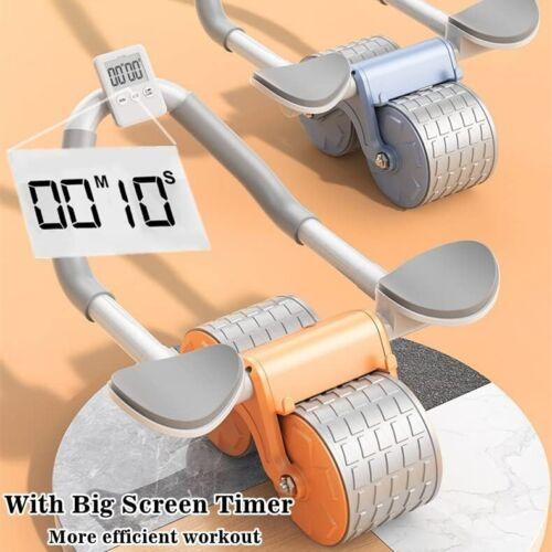 ab roller wheel workout Abdominal Fitness Wheel for Core Muscles Training Automatic Rebound Ab Roller with Timer ab roller wheel workout Abdominal Fitness Wheel for Core Muscles Training Automatic Rebound Ab Roller with Timer