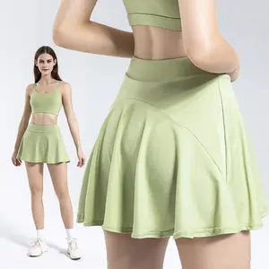 Yoga tennis suit sports suit sports bra running suit fitness tennis anti-light culottes women