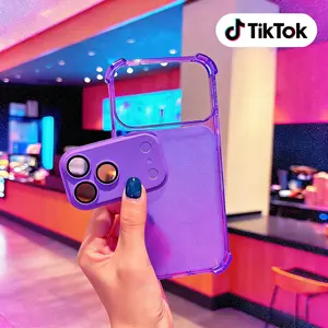 Four-corner anti-drop detachable lens case that instantly transforms into a 17-inch one, suitable for iPhone 17/16/15/14/13, shockproof and anti-drop full-coverage protective case with large viewing window