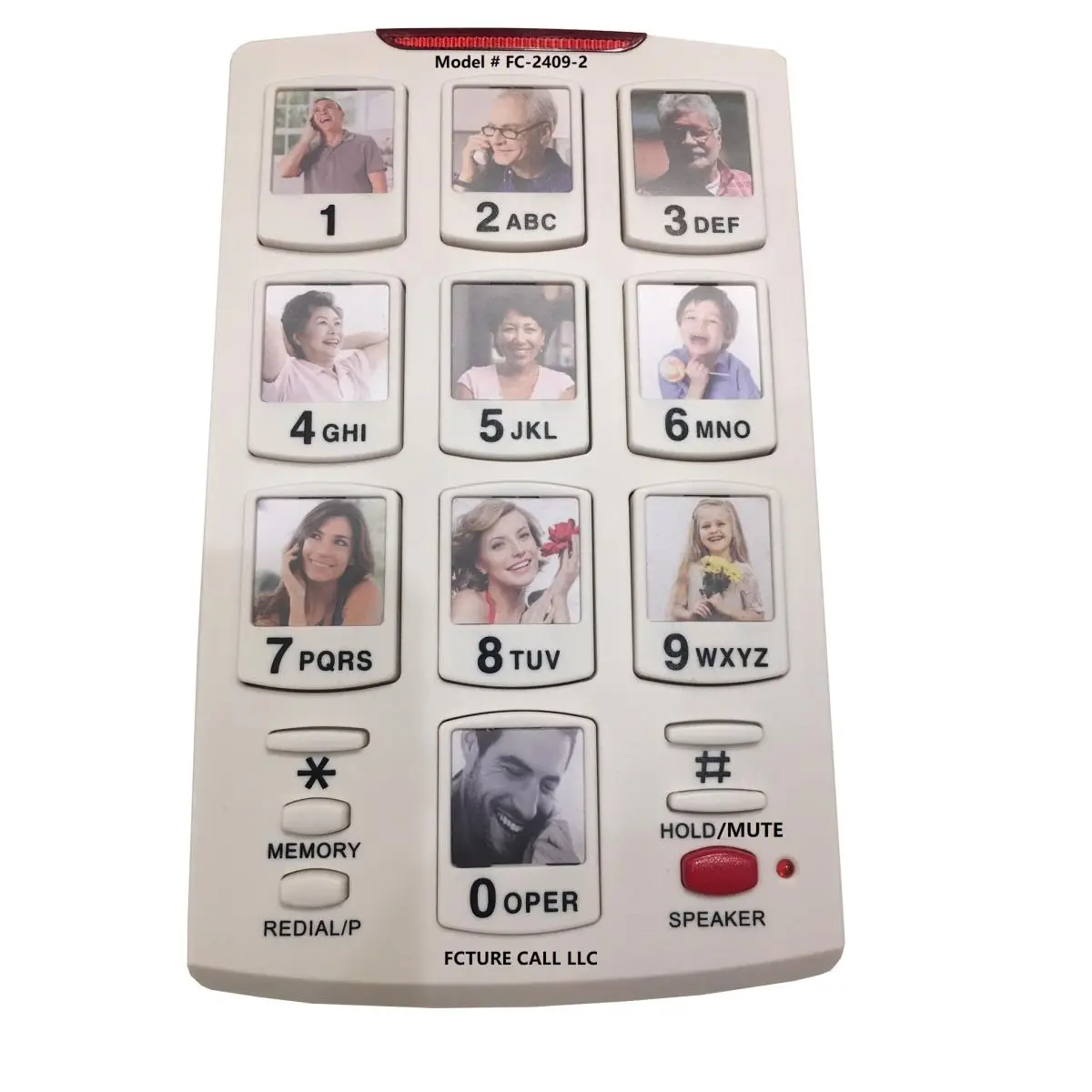 Harris Communications Future Call Picture Dialer Landline Accessory - Tone Control, Mute, Redial, Speakerphone, Easy-Press Keys, Call Hold Function, Plugs into Phone Jack