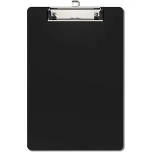 Small Clipboards, A5 Plastic Mini Black Clip Board for Classroom, Students, Kid, Size 6" X 9" with Low Profile Clip, Office & School Supply Macroclo