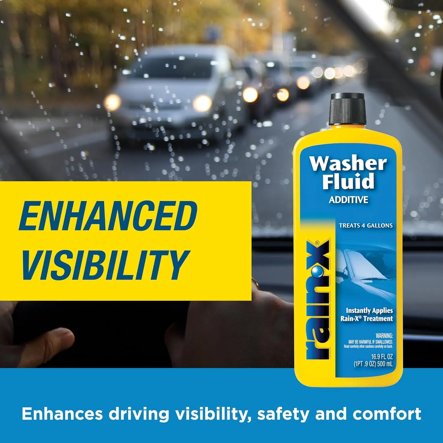 Rain-X RX11806D Automotive Washer Fluid Additive, 16.9 fl. oz (500 ml)