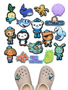11/16/17/25 Piece Octonauts Shoe Charms Set, Charm Accessory, Shoe Decorations, Cartoon Style Party Gifts for Boys and Girls, Includes Captain Barnacles, Kwazi, Peso, Professor Inkling
