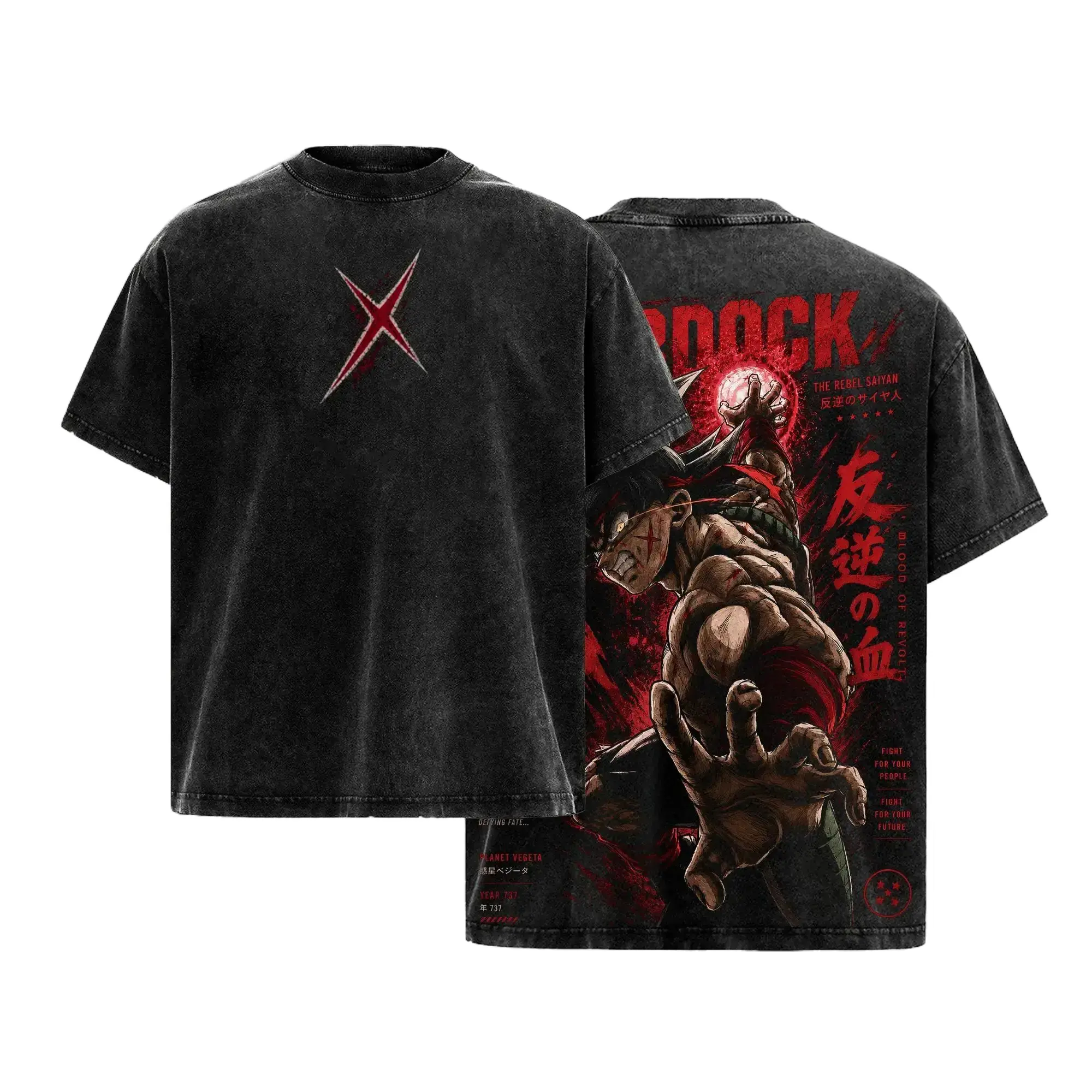 Vintage Anime Graphic Tee Bardock DBZ Heavy Cotton Oversized T-Shirt Unisex 90s Streetwear Distressed Washed Retro Japanese Manga Shirt Y2K Aesthetic Casual Tops Graphic Tees for Men and Women Dragon Ball Z Fan Apparel Pop Culture Clothing Tops