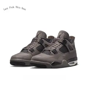 Taupe Brown & Black Suede-Mesh High-Top Sneakers, Retro Minimalist Athletic Footwear, Streetwear & Casual Trendy Trainers