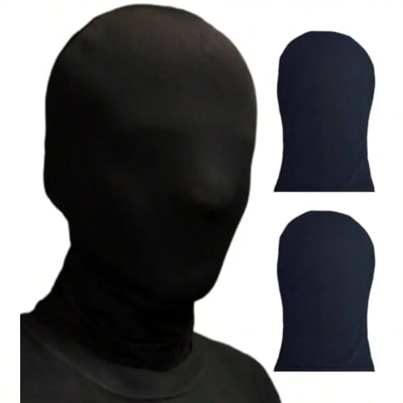 Premium Full Face Mask Spandex Mask Hood Skin Masks Halloween Black See Through Masks For Unisex Cosplay Perfect For Costume Parties Themed Events And Stage Performances Offers A Realistic Look With Breathable Material And Adjustable Fit bi ke d