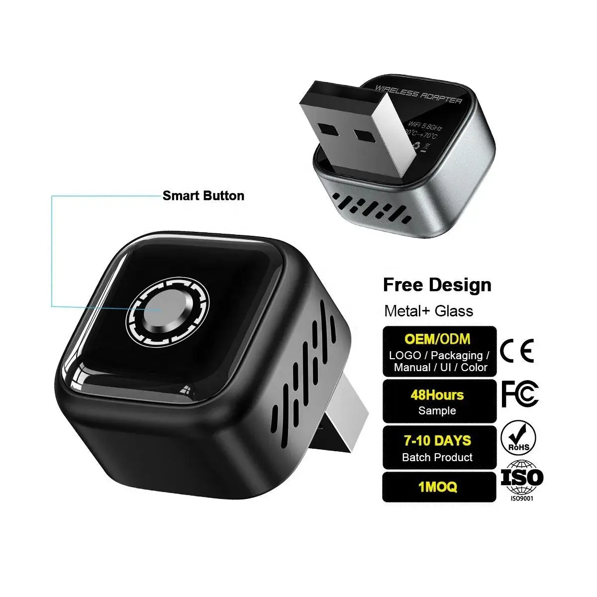 2026 Mini-Style Smart Control 2-in-1 Wired-to-Wireless CarPlay Dongle - Plug-and-Play Adapter with Android Auto, Wireless CarPlay Audio Support, Wireless Carplay Adapter