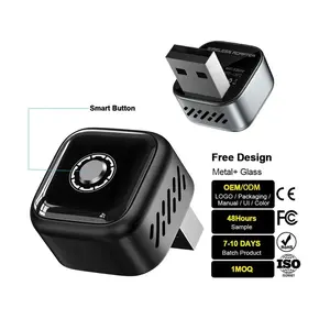 2026 Mini-Style Smart Control 2-in-1 Wireless CarPlay Adapter - Plug-and-Play Wired to Wireless CarPlay & Android Auto Converter