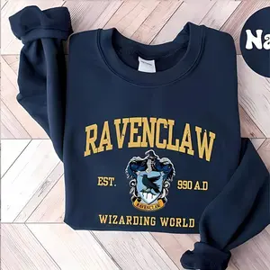 Vintage Hogwarts Ravenclaw Sweatshirts, Bookie Sweatshirts, Fantasy Wizard Shirt, Christmas Gift For Family, Gift For Men and Women, Full Size, Full Colors