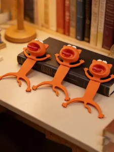 1pc Funny 3D Lazy Cat Bookmark, Reading Book Clip, Creative Cartoon Cute Stationery, Single Piece