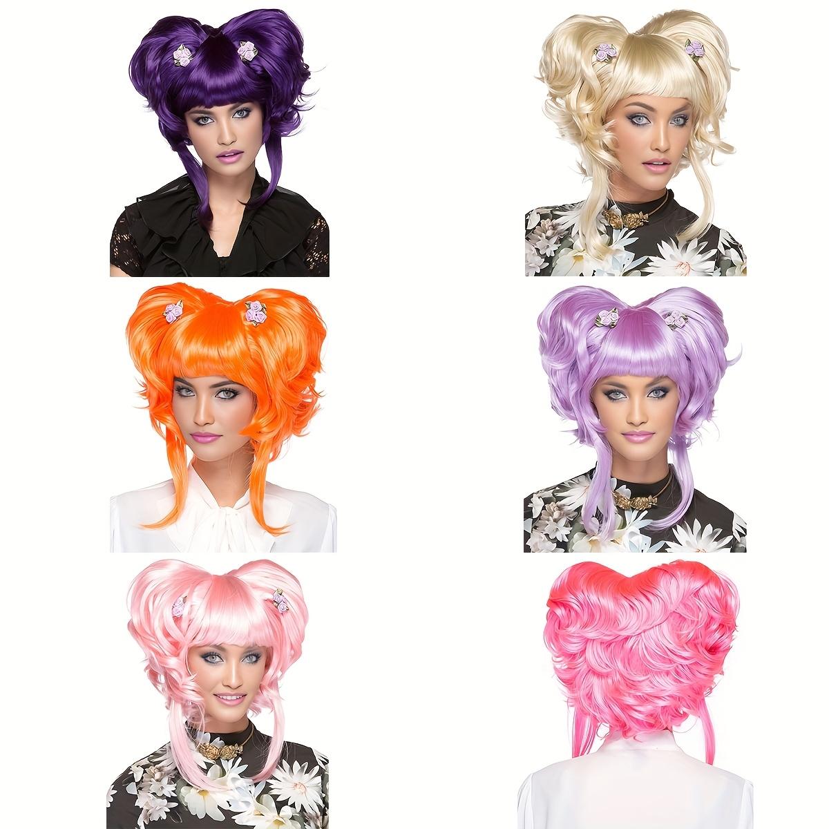 A Heart-Shaped Cosplay Wig with Uniquely Styled Short Curly Hair, Perfect for Halloween, Christmas, And Party Performances