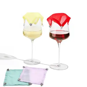 Wine Glass Covers to Keep Bugs Out,Weighted Outdoor Wine Glass Covers,Set of 4,Multicolor Set,Breathable,Reusable Drink Tops,for Picnics and Outdoor Dinners