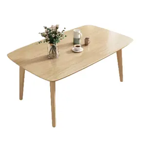 K KELBEL Solid Wood Dining Table,55.1" Modern Kitchen Table for 4-6 Person,Farmhouse Dining Table with Solid Wood Legs,Rectangular Dining Table for Dining Room,Living Room,55.1" x 31.5" x 29.9",Natural