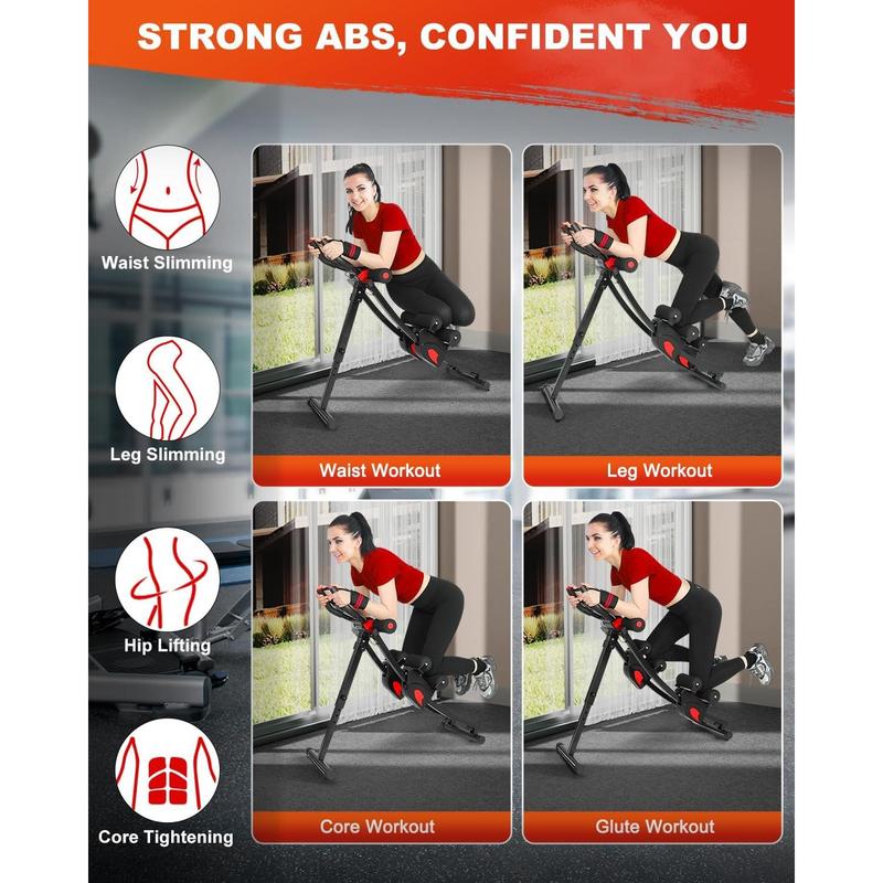 Ab Machine, Adjustable Trainer for Home Gym, Ab Crunch Exercise Equipment for Beginner