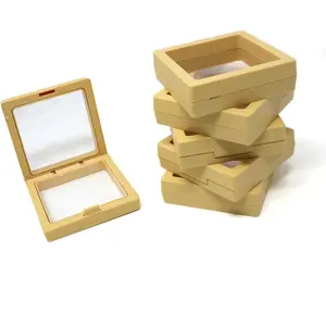 PrimPick 12PCS 3D Floating Frame Display Holder PE Film Suspended Jewelry Box Storage Packaging Box Dust Box for Jewelry Small Item Storage