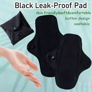 6pcs Reusable Sanitary Pads, Leak-Proof Washable Cloth Pads with Snap Design, High Absorbency, Comfortable and Breathable
