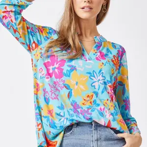 DS Liz-c0021 top blue multi