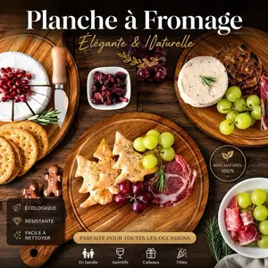 Premium acacia wood serving board round charcuterie &cheese boards