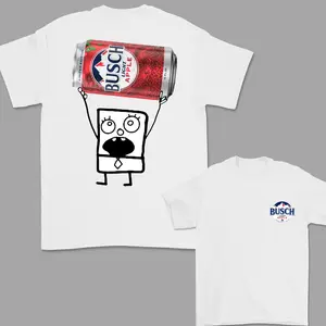 Doodlebob Busch Light Apple 2 Sided T-Shirt, Funny Drinking T-Shirt, Unisex T-Shirt, For Men, For Women