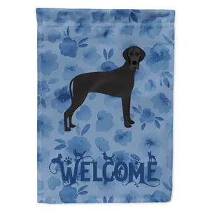 212 MAIN Double-Sided Great Dane Welcome Garden Flag, 11x0.01x15 in Polyester, Fade-Resistant, Weather-Proof Outdoor Garden Decor for Home Improvement