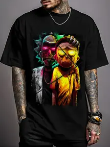 Rick and Morty Graphic T-Shirts - Casual Everyday and Halloween Costume T-Shirts - Fan Goods, Vivid Prints, Comfortable Fits, Pop Culture Costumes, Pop Culture Lovers, Casual Wear, Cartoon Prints, Durable Materials, Short Sleeve Tops, Adult Men's