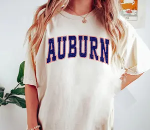 Comfort Colors Auburn Shirt, Retro Style Shirt, Game Day Shirt, Alabama Travel Shirt, Southern Girl Shirt, Cozy Aesthetic Distressed Tee