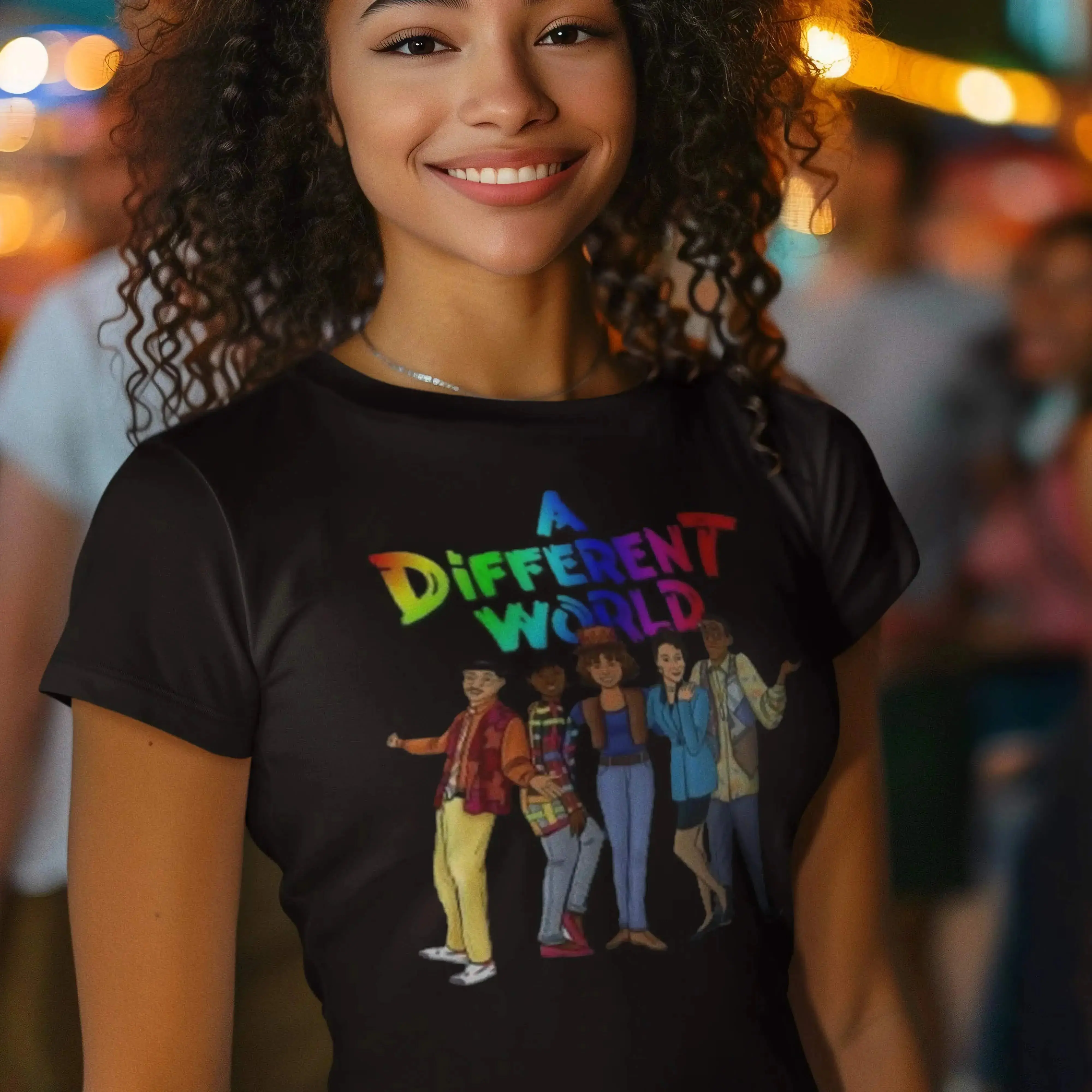 A Different World T-shirt - TV Sitcom Animated Cast - Ultra Soft Premium Tee