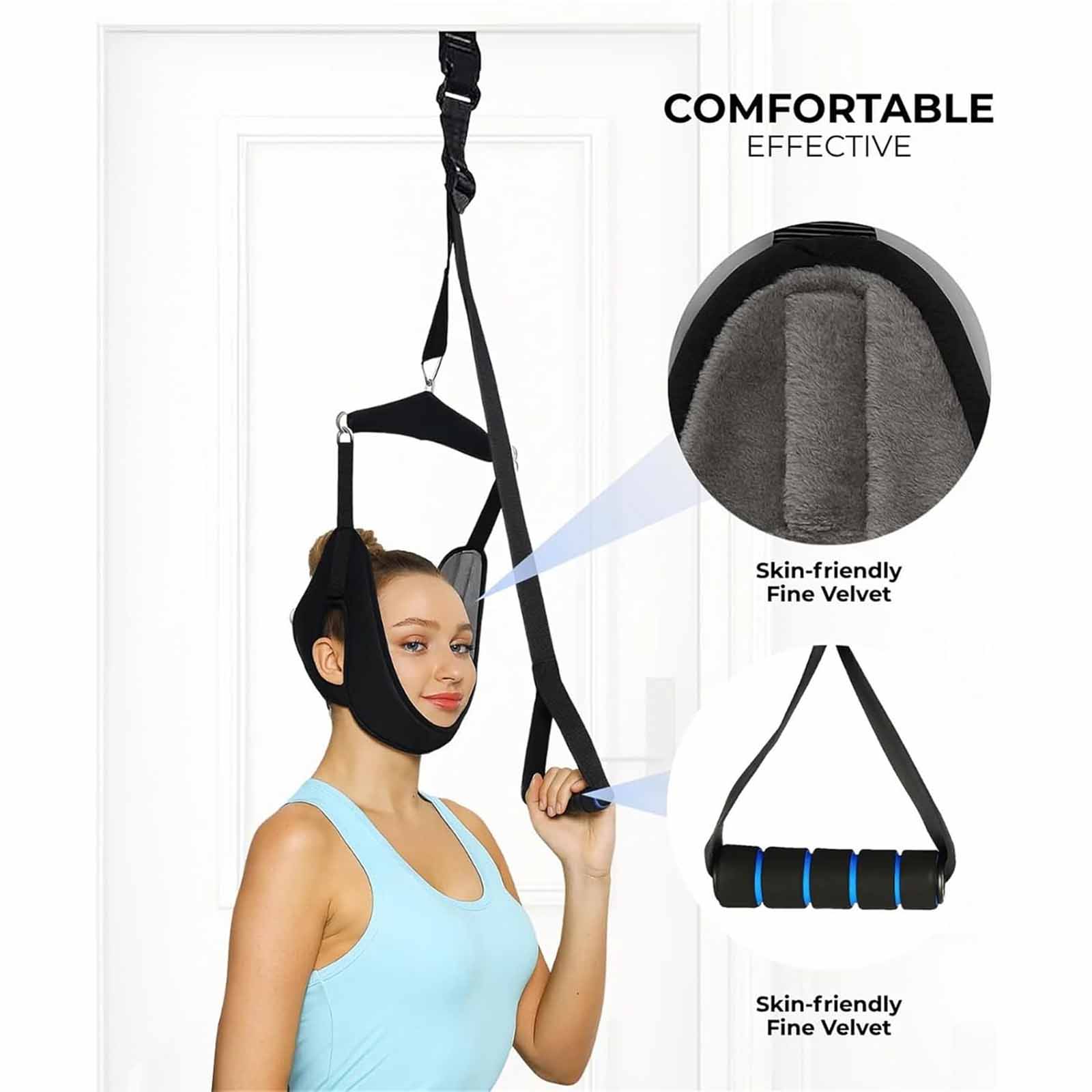 PeakFlex Neck Stretcher, PeakFlex Neck Stretcher Cervical Traction Device for Decompression Home Physical Therapy, Portable Neck Stretcher Hammock
