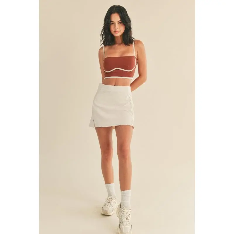 Cream Tennis Skirt