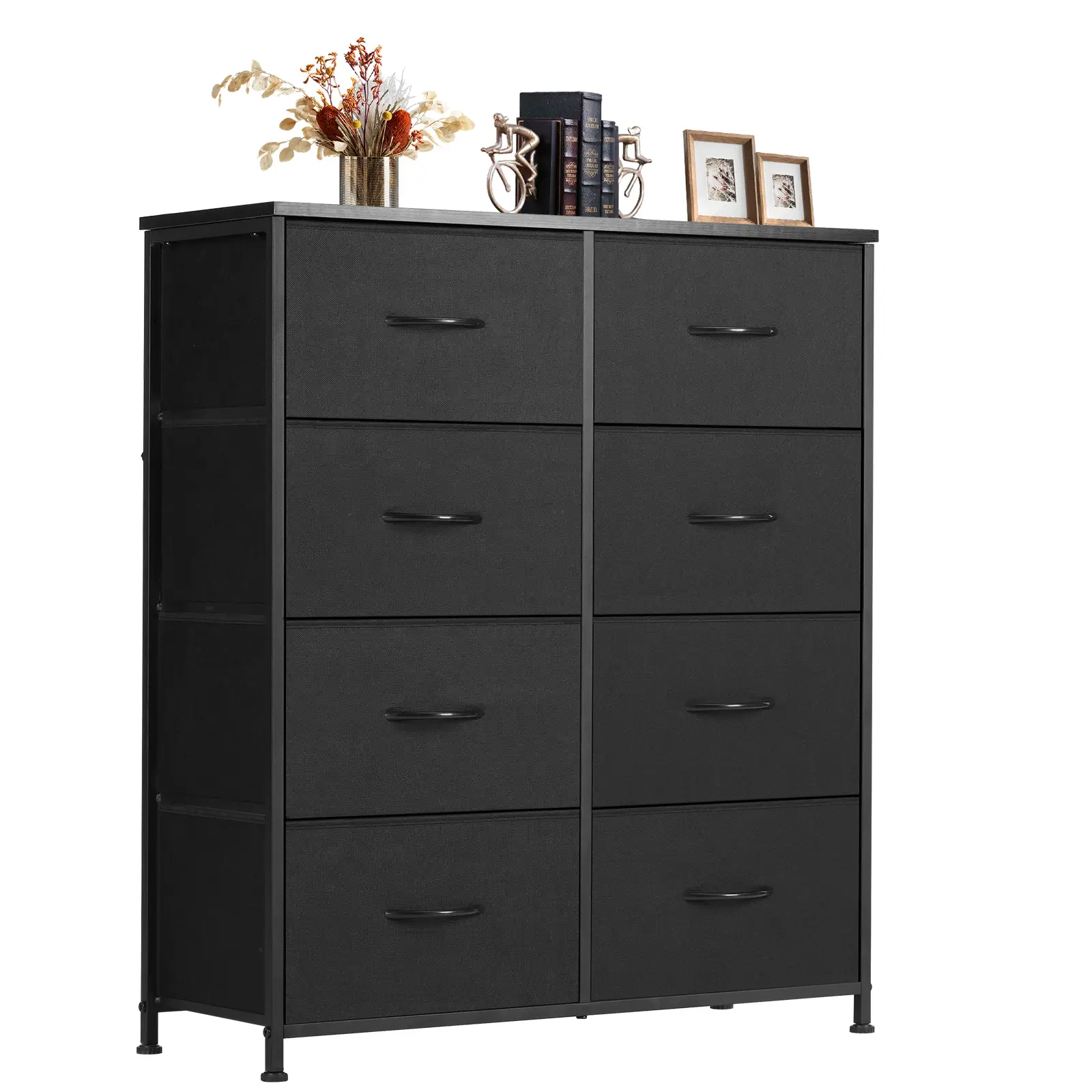 【Deal】Sweet Furniture S - 8 Drawers Dresser Organizer Storage Drawers Fabric Storage Tower, Chest of Drawers with Fabric Bins, Steel Frame, Wooden Top