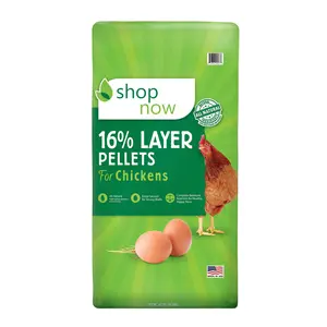 40 lb Bag - 16% Layer Pellets for Laying Hens, Complete Nutrition for Strong Eggshells & Healthy Flocks